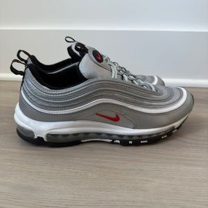 Air max 97 silver black white size 9.5
